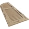 Ekena Millwork Pecky Cypress 2 Equal Louver w/Quarter Round Arch Top Faux Wood Shutters, 18"W x 82"H (64" Low Side) SHULVQ18X82PCPR - alternate 4